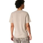 Men's Beige Classic Fit Short Sleeve Crewneck T-Shirt - Image 3