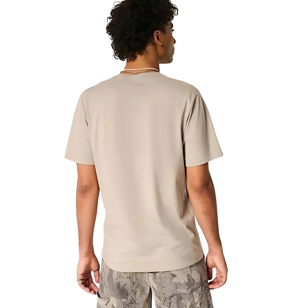 Untitled-design-1-2.jpg Men's Beige Classic Fit Short Sleeve Crewneck T-Shirt - Image 3