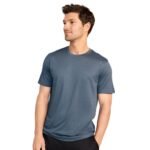 Heather Blue Lightweight Short Sleeve Crewneck Performance Tee - Image 3