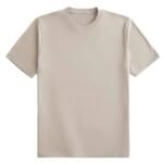 Men's Beige Classic Fit Short Sleeve Crewneck T-Shirt