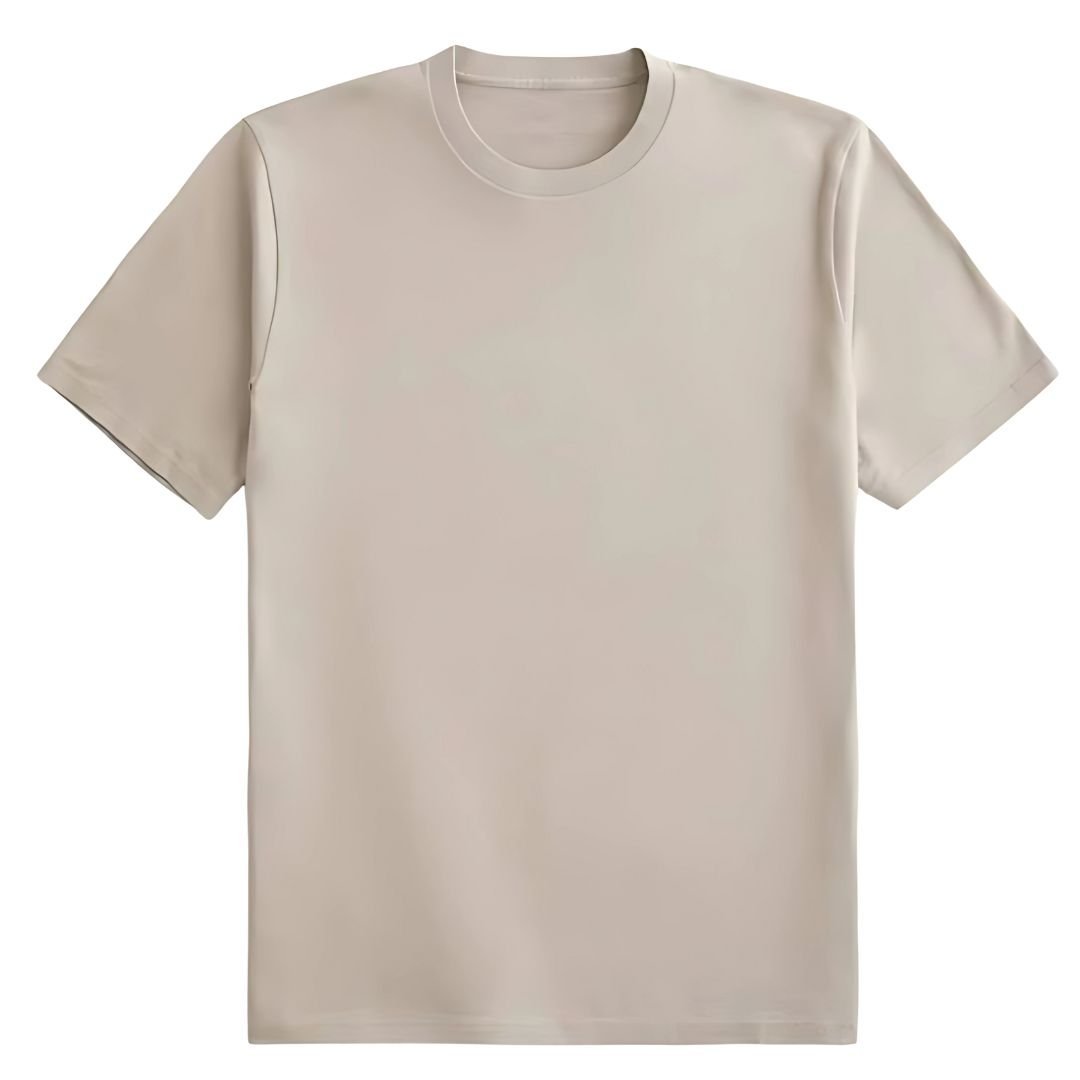 Untitled-design-5.jpg Men's Beige Classic Fit Short Sleeve Crewneck T-Shirt - Image 1